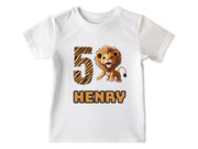a white t - shirt with a lion on it