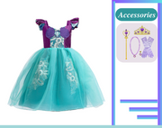 Princess Ariel Mermaid Inspired Girls Dress Costume Cosplay