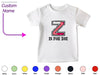 a t - shirt with the letter z is for zine