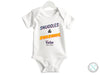 a white bodysuit with the words snuggles and sunshine on it