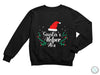 a black sweatshirt with santa&#39;s helper on it