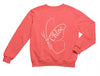 a pink sweatshirt with a butterfly on it