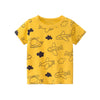 GOLDEN COLOR AIR VEHICLES PRINTED GRAPHIC T-SHIRT - SkipStars