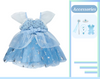 Princess Elsa Inspired Girls Short Sleeve Dress