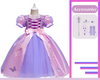 Princess Rapunzel Inspired Costume Kids Girls Dress