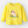SkipStars Flower crowned Unicorn Top (Yellow)