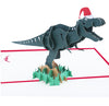 Handmade Dinosaur Pop Up Christmas Card Greeting Card