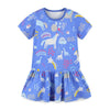 COOL BLUE UNICORN PRINTED DRESS - SkipStars