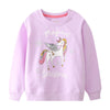 Long-Sleeve Cute Unicorn Pattern girls sweatshirt