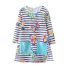 Long Sleeve Girl's Butterfly  Dress