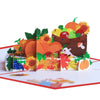 Personalized 3D Handmade Pumpkin Veg Fruits Basket Pop-Up Greeting Card: A Unique Gift for Birthdays, Thinking of You, Congratulations, More