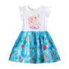 Cute Bunny Pattern Sleeveless Girls Summer Tutu Dress