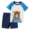 Short Sleeve Bear Pattern T-shirt with Shorts Boys Set